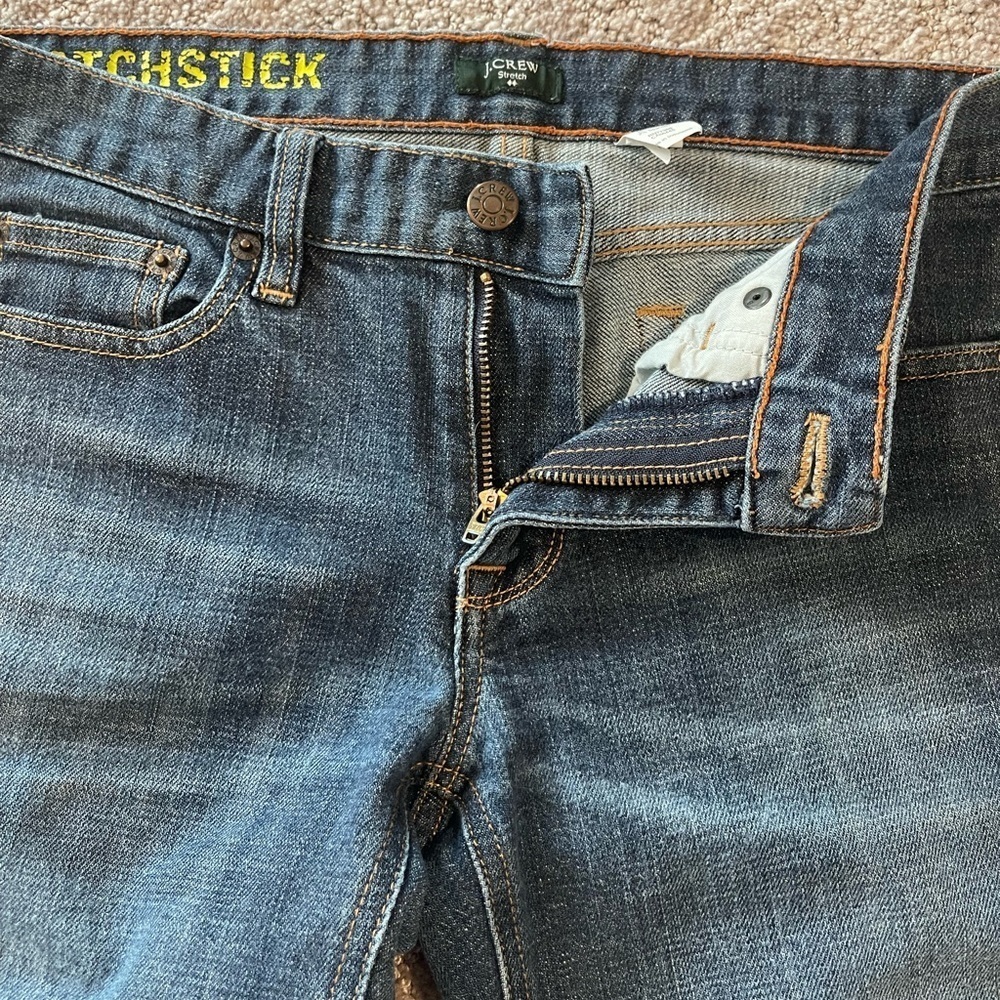 J. Crew Matchstick Straight Leg, Full Length Classic Women's Blue Jeans, Sz. 28R - Picture 10 of 12